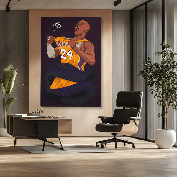 Tablou Canvas Premium LuxCanva® C1105, The Legend Kobe Bryant , Culori, Kobe Bryant, Legenda, Game Room, Relaxare, Culori Vibrante