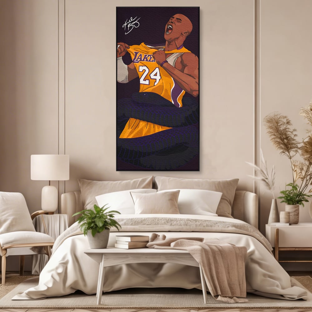Tablou Canvas Premium LuxCanva® C1105, The Legend Kobe Bryant , Culori, Kobe Bryant, Legenda, Game Room, Relaxare, Culori Vibrante