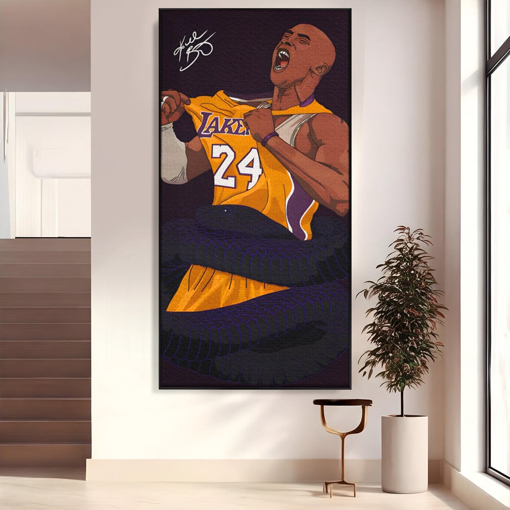Tablou Canvas Premium LuxCanva® C1105, The Legend Kobe Bryant , Culori, Kobe Bryant, Legenda, Game Room, Relaxare, Culori Vibrante