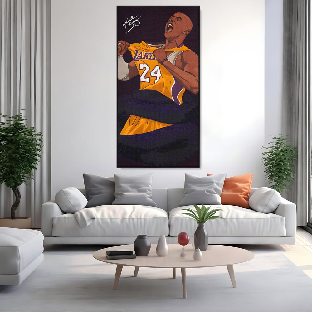 Tablou Canvas Premium LuxCanva® C1105, The Legend Kobe Bryant , Culori, Kobe Bryant, Legenda, Game Room, Relaxare, Culori Vibrante