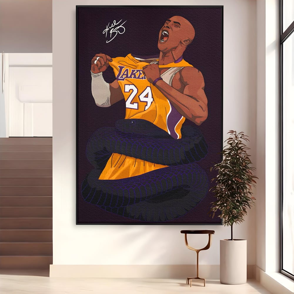 Tablou Canvas Premium LuxCanva® C1105, The Legend Kobe Bryant , Culori, Kobe Bryant, Legenda, Game Room, Relaxare, Culori Vibrante