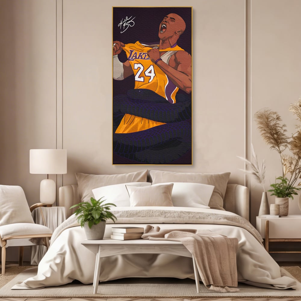 Tablou Canvas Premium LuxCanva® C1105, The Legend Kobe Bryant , Culori, Kobe Bryant, Legenda, Game Room, Relaxare, Culori Vibrante