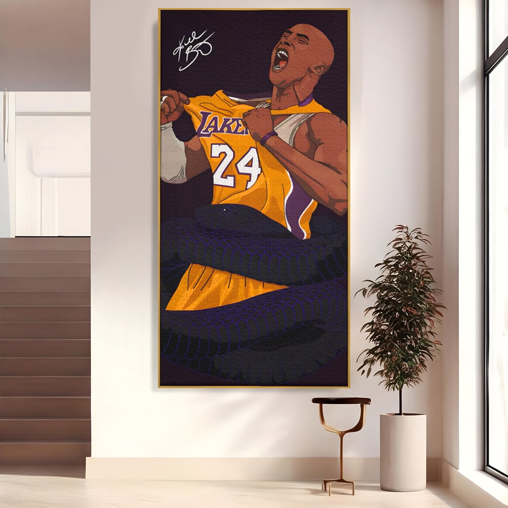 Tablou Canvas Premium LuxCanva® C1105, The Legend Kobe Bryant , Culori, Kobe Bryant, Legenda, Game Room, Relaxare, Culori Vibrante