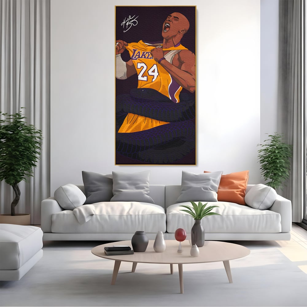 Tablou Canvas Premium LuxCanva® C1105, The Legend Kobe Bryant , Culori, Kobe Bryant, Legenda, Game Room, Relaxare, Culori Vibrante