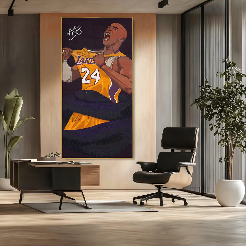 Tablou Canvas Premium LuxCanva® C1105, The Legend Kobe Bryant , Culori, Kobe Bryant, Legenda, Game Room, Relaxare, Culori Vibrante