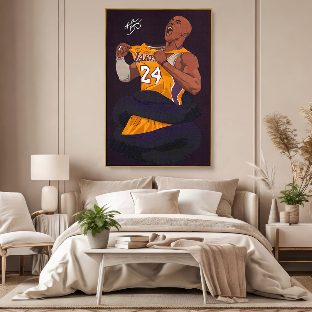 Tablou Canvas Premium LuxCanva® C1105, The Legend Kobe Bryant , Culori, Kobe Bryant, Legenda, Game Room, Relaxare, Culori Vibrante