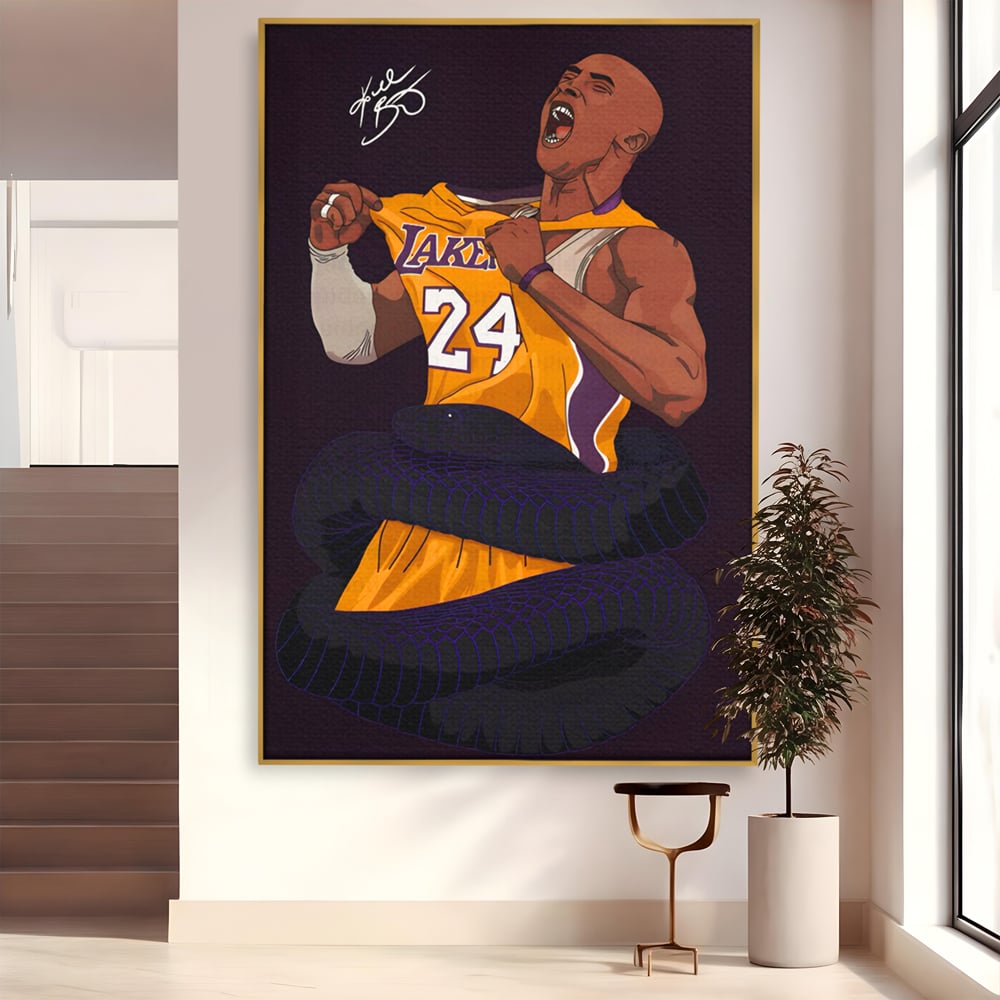 Tablou Canvas Premium LuxCanva® C1105, The Legend Kobe Bryant , Culori, Kobe Bryant, Legenda, Game Room, Relaxare, Culori Vibrante