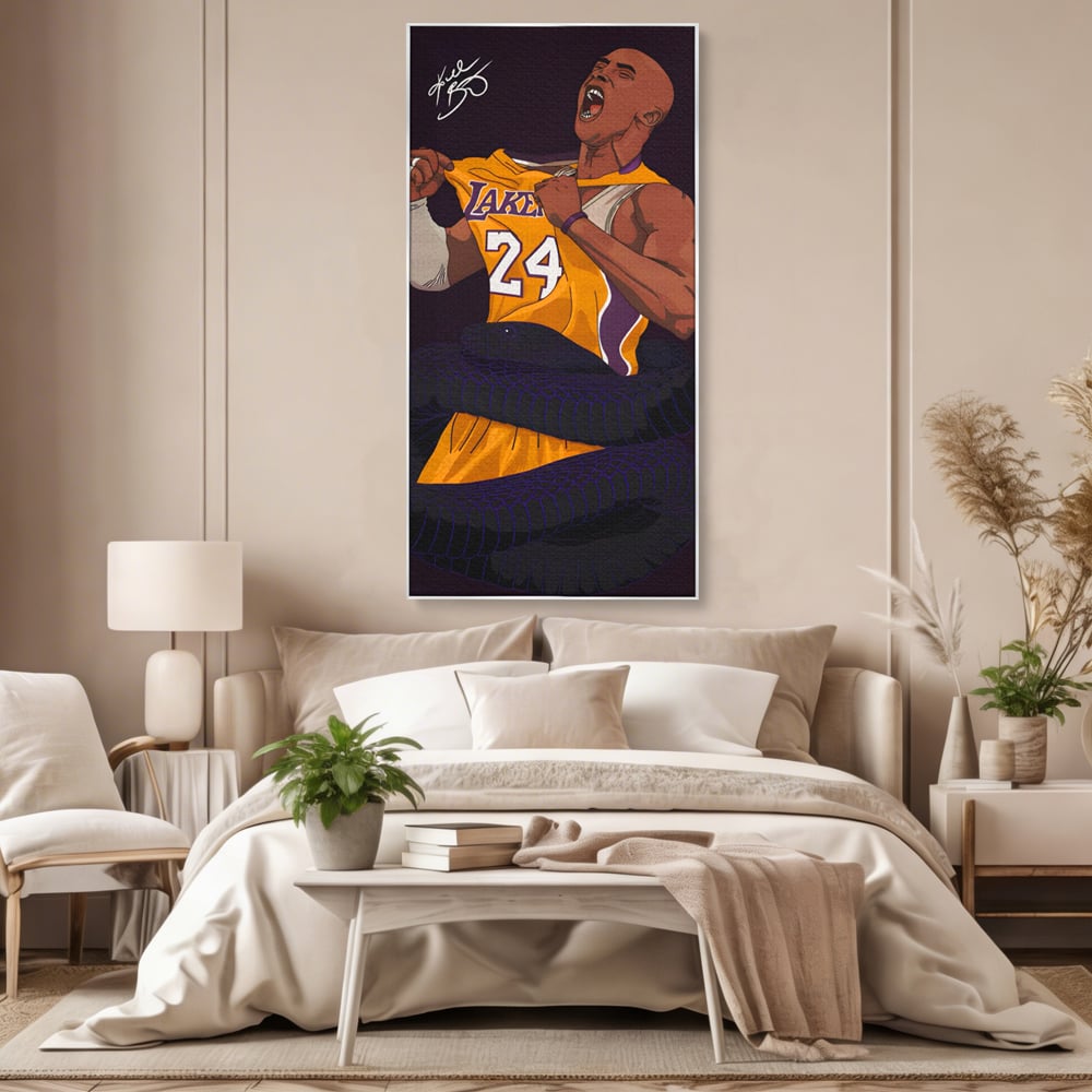 Tablou Canvas Premium LuxCanva® C1105, The Legend Kobe Bryant , Culori, Kobe Bryant, Legenda, Game Room, Relaxare, Culori Vibrante