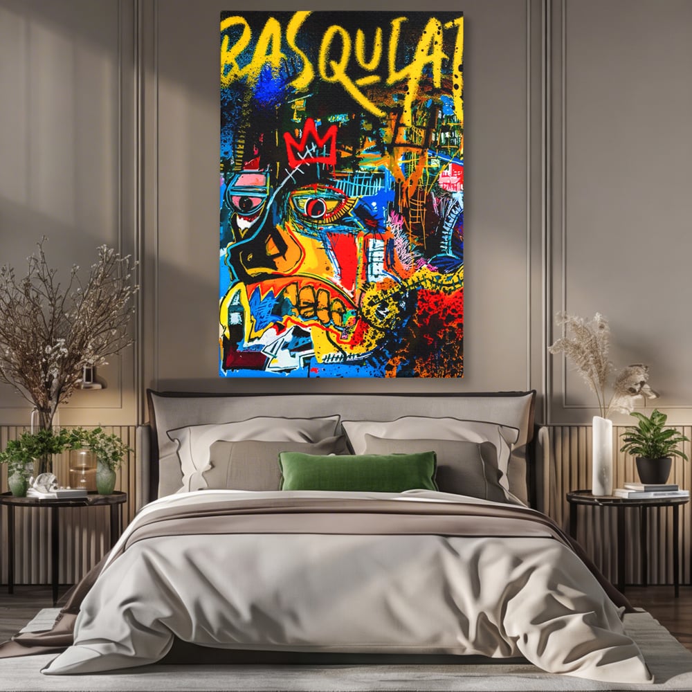 Tablou Canvas Premium LuxCanva® C1106, Pop Art Painting , Culori, Pop Art, Face, Abstract, Game Room, Relaxare, Culori Vibrante