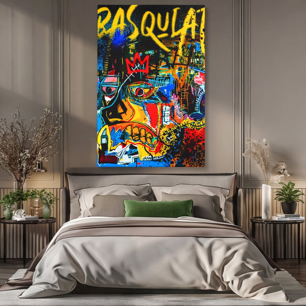 Tablou Canvas Premium LuxCanva® C1106, Pop Art Painting , Culori, Pop Art, Face, Abstract, Game Room, Relaxare, Culori Vibrante
