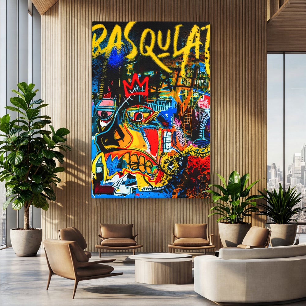 Tablou Canvas Premium LuxCanva® C1106, Pop Art Painting , Culori, Pop Art, Face, Abstract, Game Room, Relaxare, Culori Vibrante