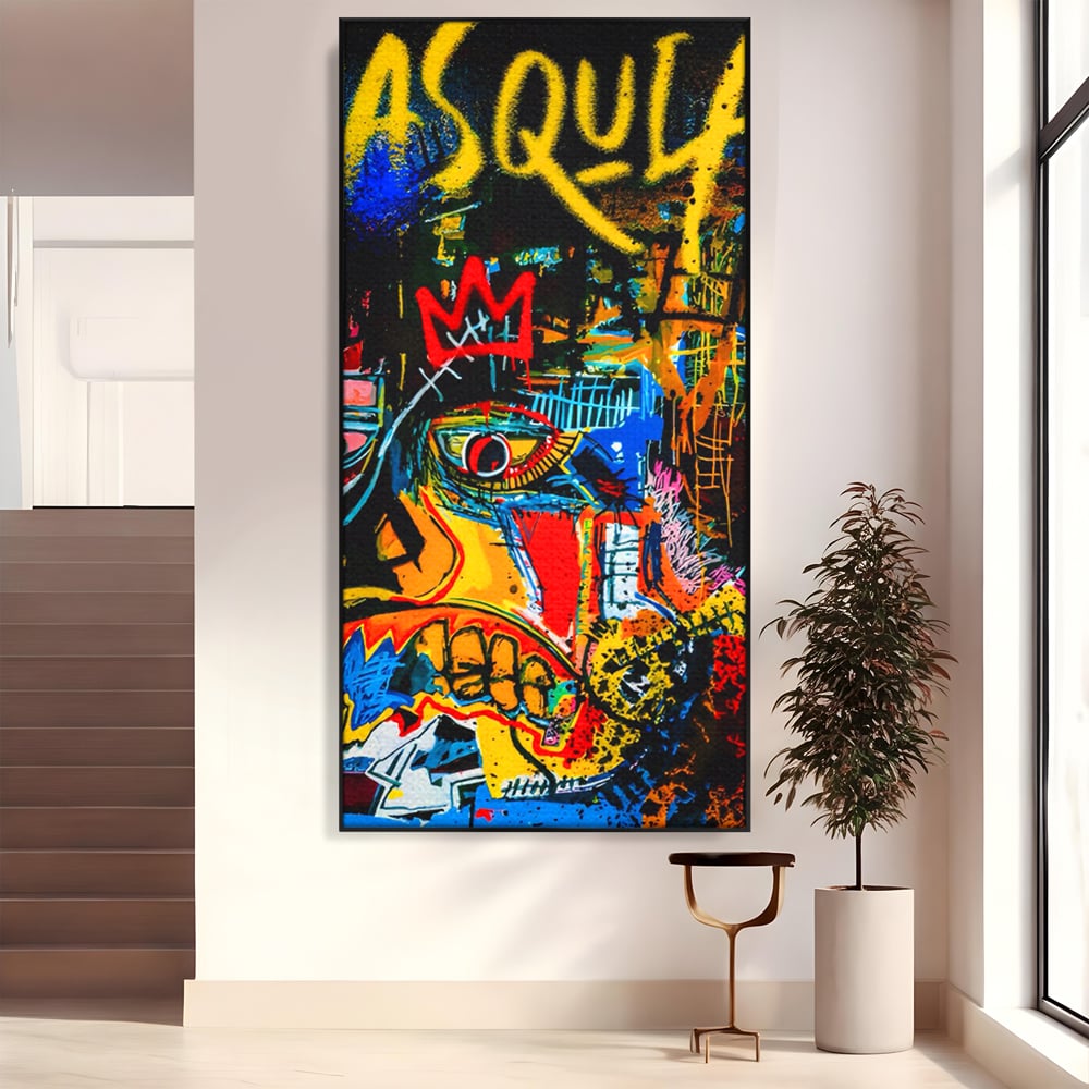 Tablou Canvas Premium LuxCanva® C1106, Pop Art Painting , Culori, Pop Art, Face, Abstract, Game Room, Relaxare, Culori Vibrante