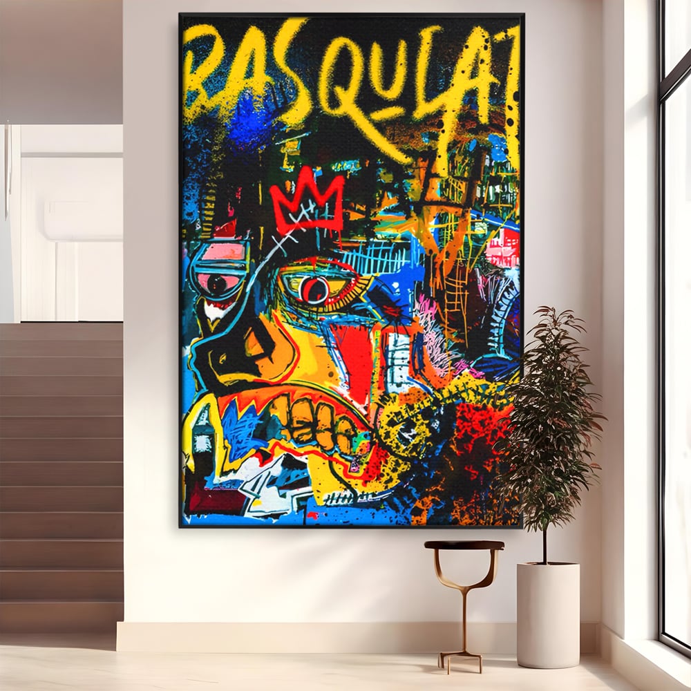 Tablou Canvas Premium LuxCanva® C1106, Pop Art Painting , Culori, Pop Art, Face, Abstract, Game Room, Relaxare, Culori Vibrante