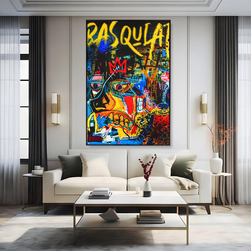 Tablou Canvas Premium LuxCanva® C1106, Pop Art Painting , Culori, Pop Art, Face, Abstract, Game Room, Relaxare, Culori Vibrante