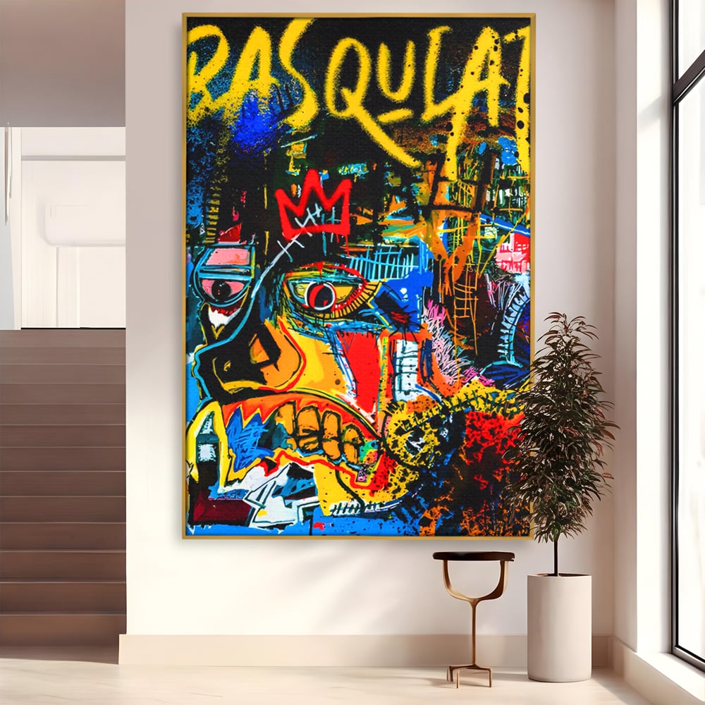 Tablou Canvas Premium LuxCanva® C1106, Pop Art Painting , Culori, Pop Art, Face, Abstract, Game Room, Relaxare, Culori Vibrante