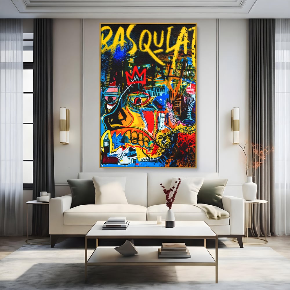 Tablou Canvas Premium LuxCanva® C1106, Pop Art Painting , Culori, Pop Art, Face, Abstract, Game Room, Relaxare, Culori Vibrante