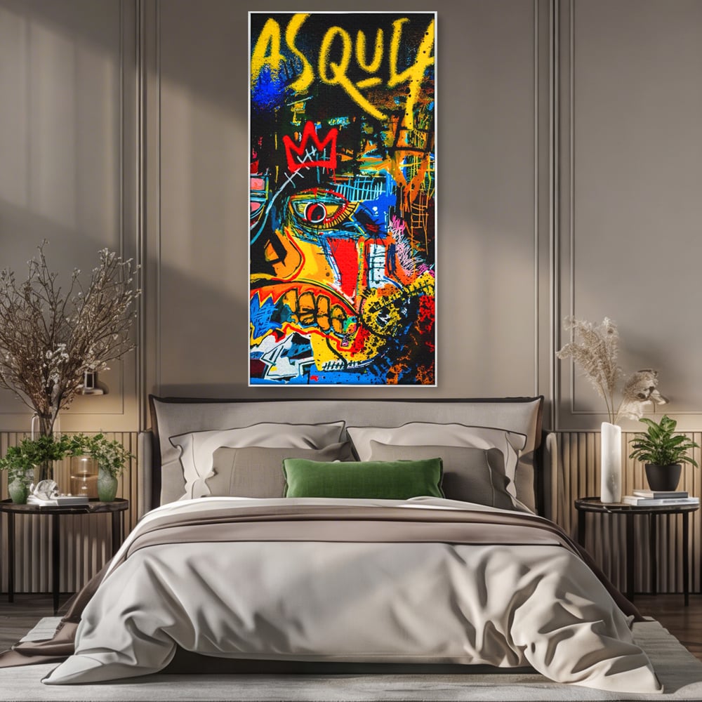 Tablou Canvas Premium LuxCanva® C1106, Pop Art Painting , Culori, Pop Art, Face, Abstract, Game Room, Relaxare, Culori Vibrante