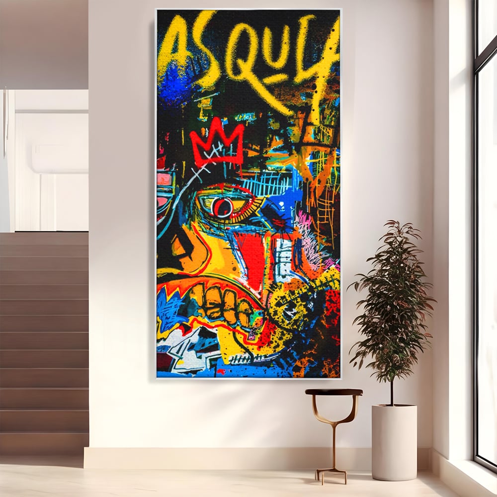Tablou Canvas Premium LuxCanva® C1106, Pop Art Painting , Culori, Pop Art, Face, Abstract, Game Room, Relaxare, Culori Vibrante