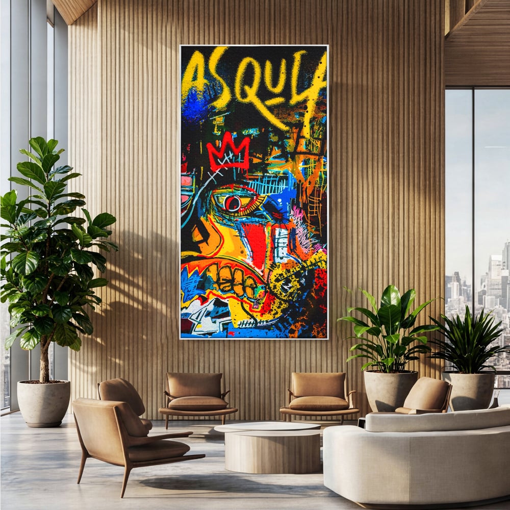 Tablou Canvas Premium LuxCanva® C1106, Pop Art Painting , Culori, Pop Art, Face, Abstract, Game Room, Relaxare, Culori Vibrante