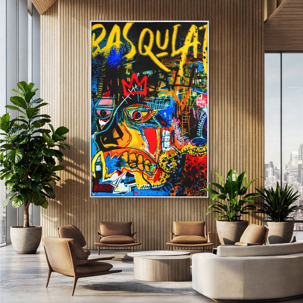 Tablou Canvas Premium LuxCanva® C1106, Pop Art Painting , Culori, Pop Art, Face, Abstract, Game Room, Relaxare, Culori Vibrante