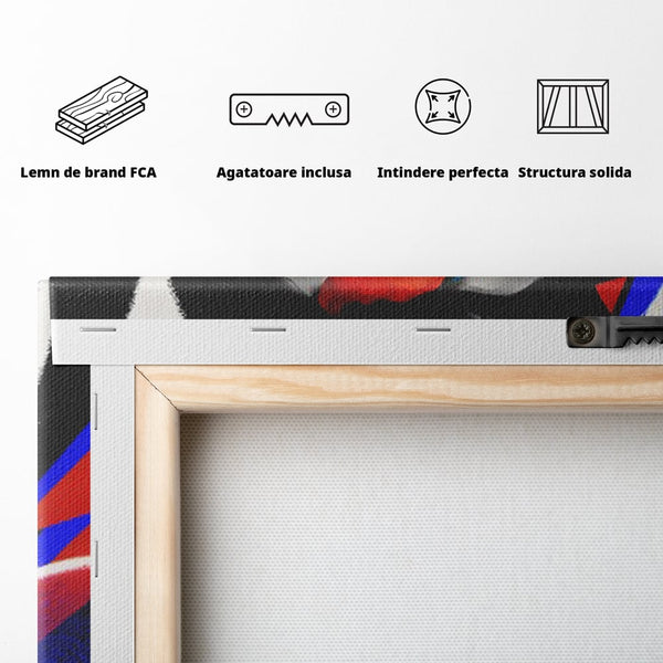 Tablou Canvas Premium LuxCanva® C1107, Portrait Of David Bowie , Culori, Artist, Singer, Game Room, Bar, Relaxare, Culori Vibrante