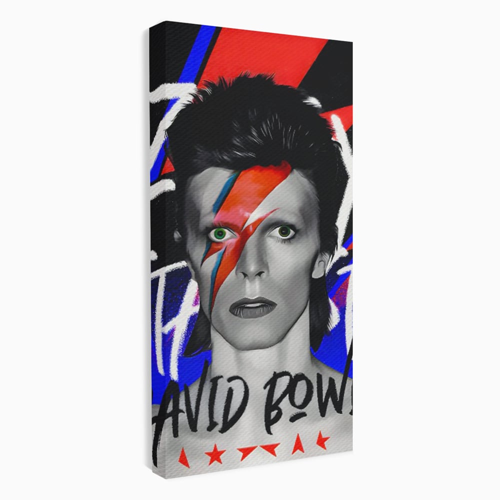 Tablou Canvas Premium LuxCanva® C1107, Portrait Of David Bowie , Culori, Artist, Singer, Game Room, Bar, Relaxare, Culori Vibrante
