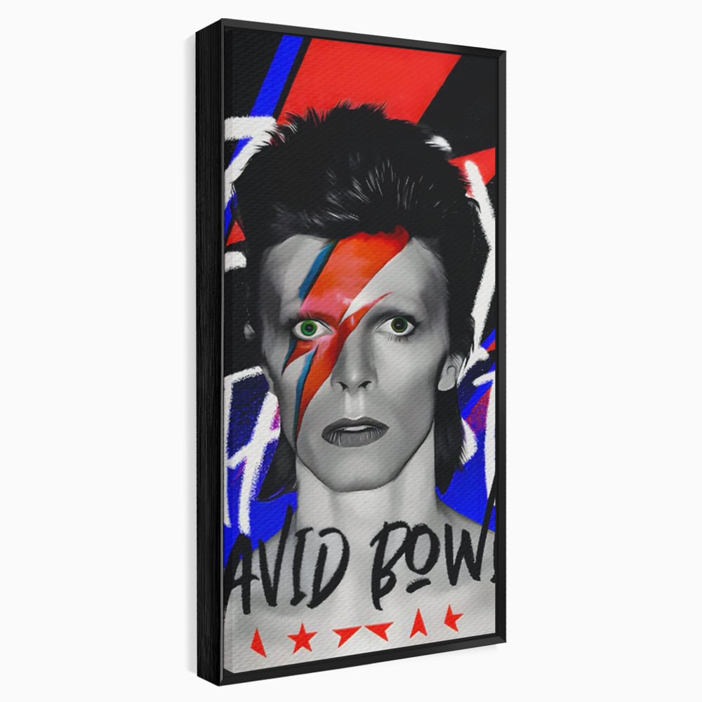 Tablou Canvas Premium LuxCanva® C1107, Portrait Of David Bowie , Culori, Artist, Singer, Game Room, Bar, Relaxare, Culori Vibrante