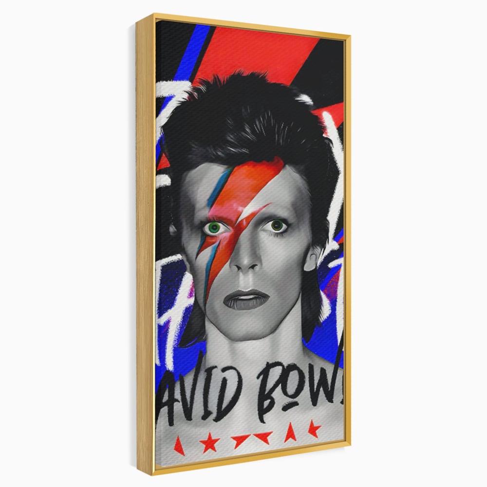 Tablou Canvas Premium LuxCanva® C1107, Portrait Of David Bowie , Culori, Artist, Singer, Game Room, Bar, Relaxare, Culori Vibrante