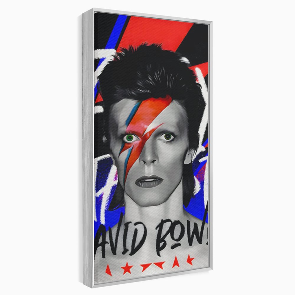 Tablou Canvas Premium LuxCanva® C1107, Portrait Of David Bowie , Culori, Artist, Singer, Game Room, Bar, Relaxare, Culori Vibrante