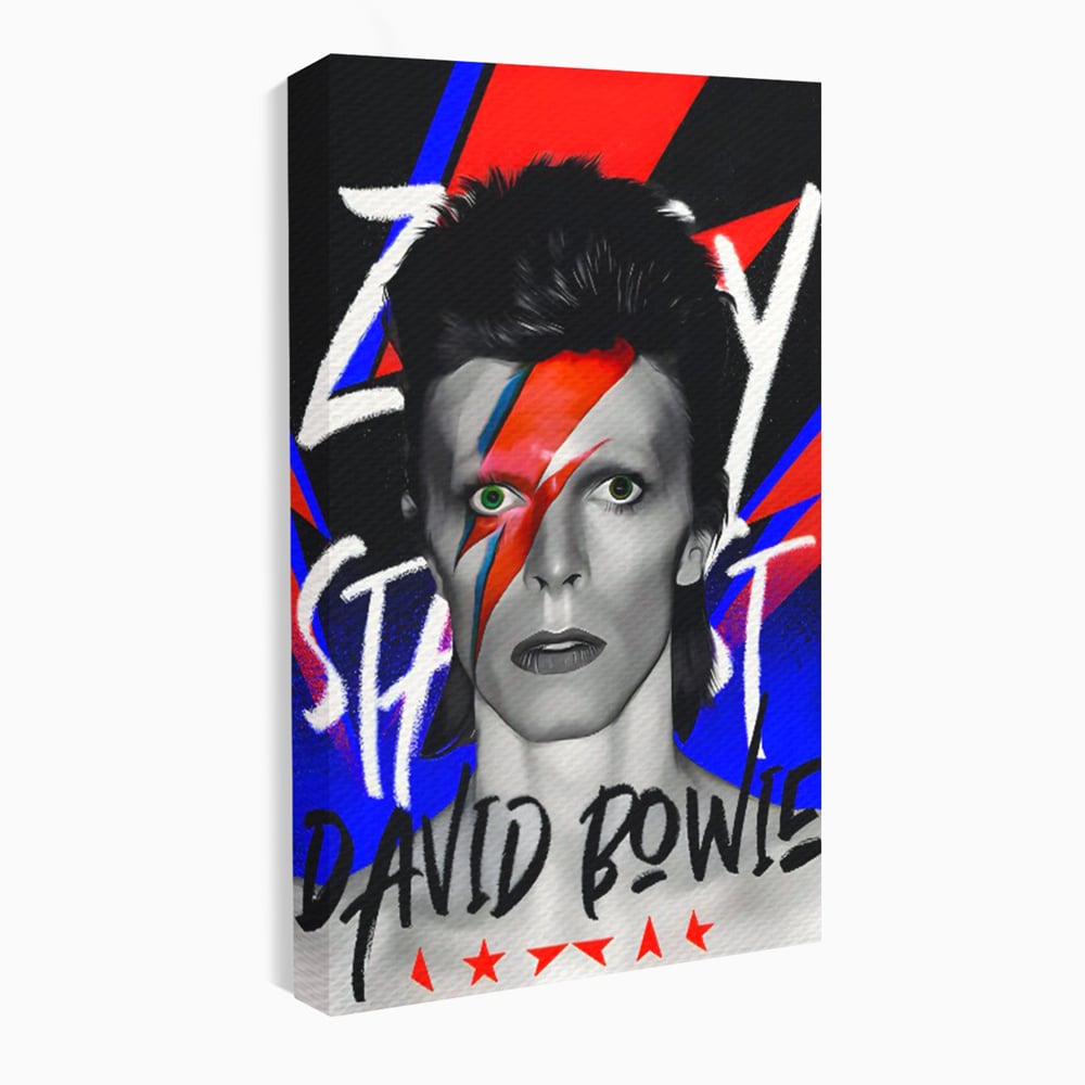 Tablou Canvas Premium LuxCanva® C1107, Portrait Of David Bowie , Culori, Artist, Singer, Game Room, Bar, Relaxare, Culori Vibrante