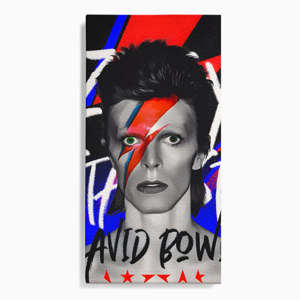 Tablou Canvas Premium LuxCanva® C1107, Portrait Of David Bowie , Culori, Artist, Singer, Game Room, Bar, Relaxare, Culori Vibrante