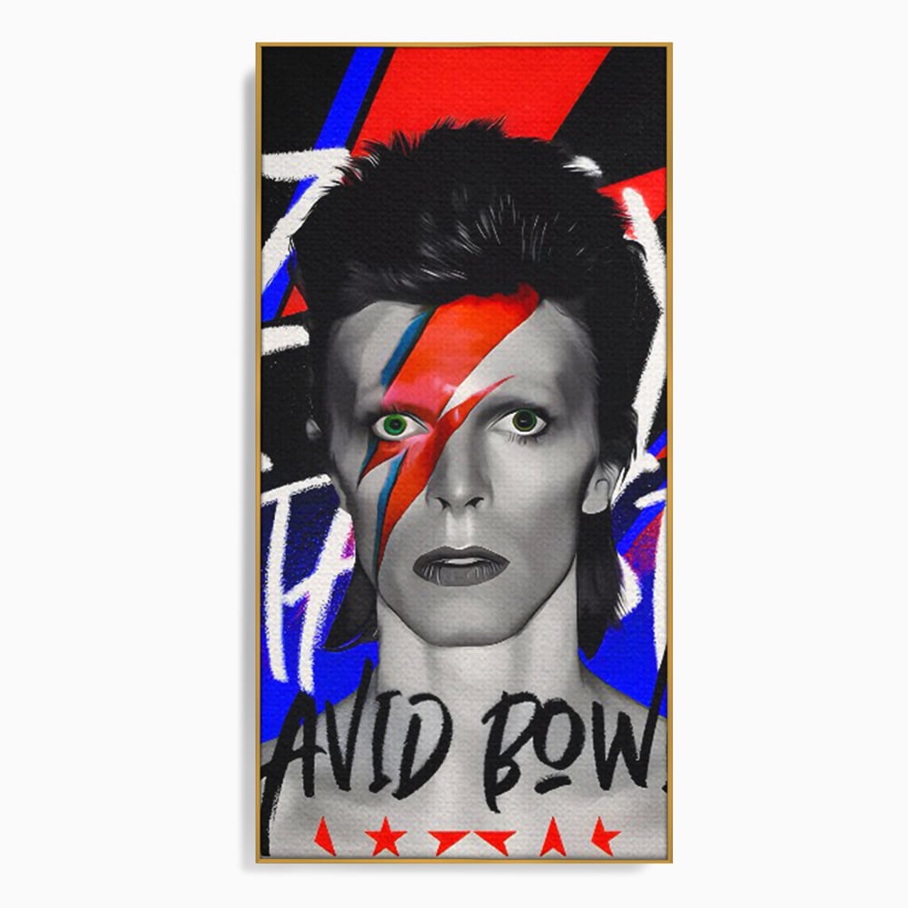 Tablou Canvas Premium LuxCanva® C1107, Portrait Of David Bowie , Culori, Artist, Singer, Game Room, Bar, Relaxare, Culori Vibrante