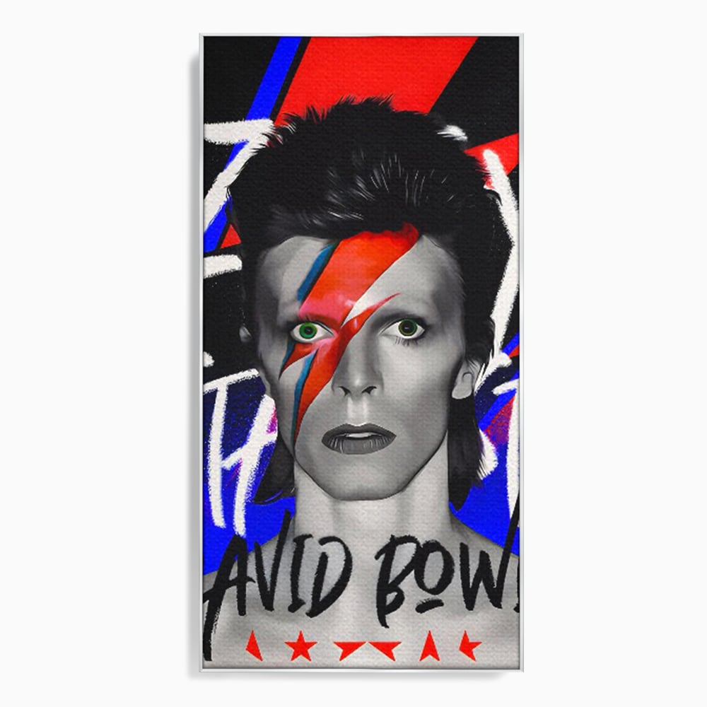 Tablou Canvas Premium LuxCanva® C1107, Portrait Of David Bowie , Culori, Artist, Singer, Game Room, Bar, Relaxare, Culori Vibrante