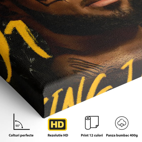 Tablou Canvas Premium LuxCanva® C1108, Lebron James , Culori, Basketball, Lebron, Game Room, Bar, Relaxare, Culori Vibrante