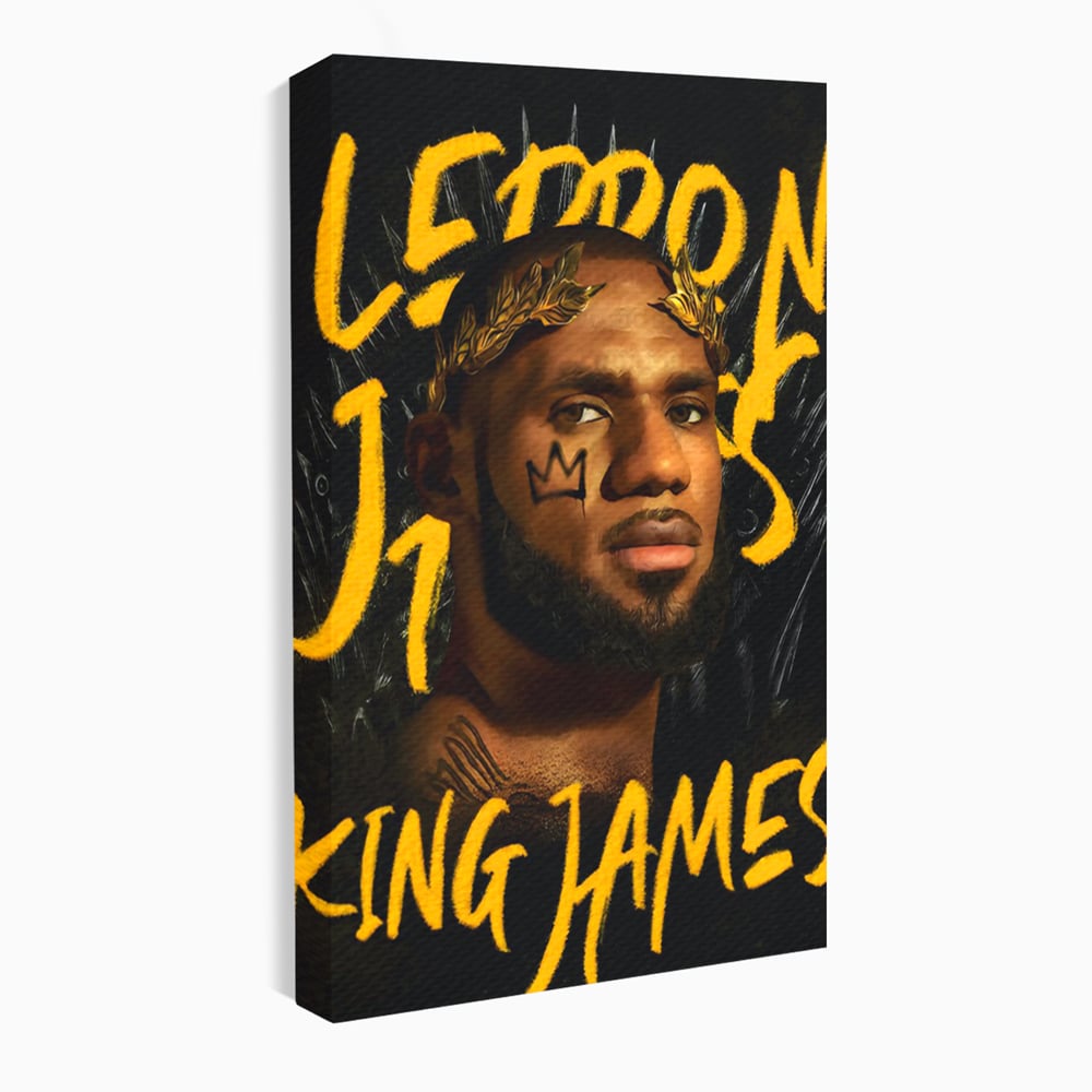 Tablou Canvas Premium LuxCanva® C1108, Lebron James , Culori, Basketball, Lebron, Game Room, Bar, Relaxare, Culori Vibrante