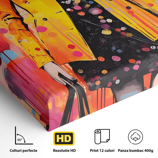 Tablou Canvas Premium LuxCanva® C1111, Paris Fashion Week , Culori, Fashion, Beautiful, Paris, Living Room, Bar, Relaxare, Culori Vibrante