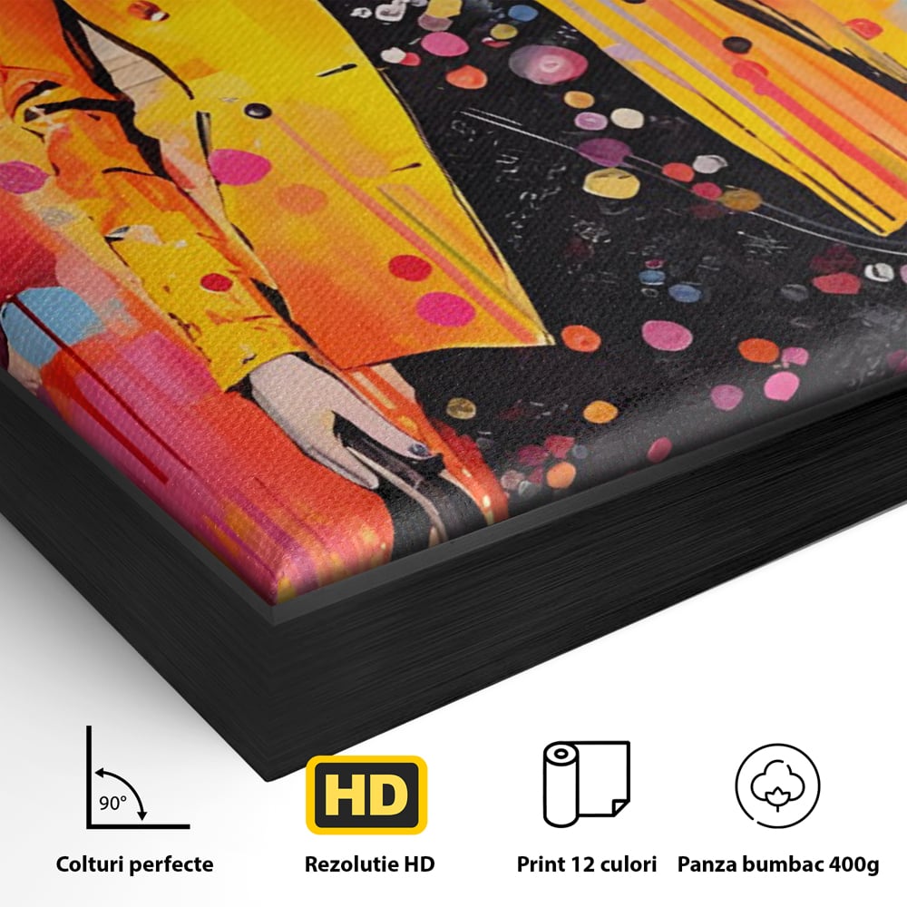 Tablou Canvas Premium LuxCanva® C1111, Paris Fashion Week , Culori, Fashion, Beautiful, Paris, Living Room, Bar, Relaxare, Culori Vibrante