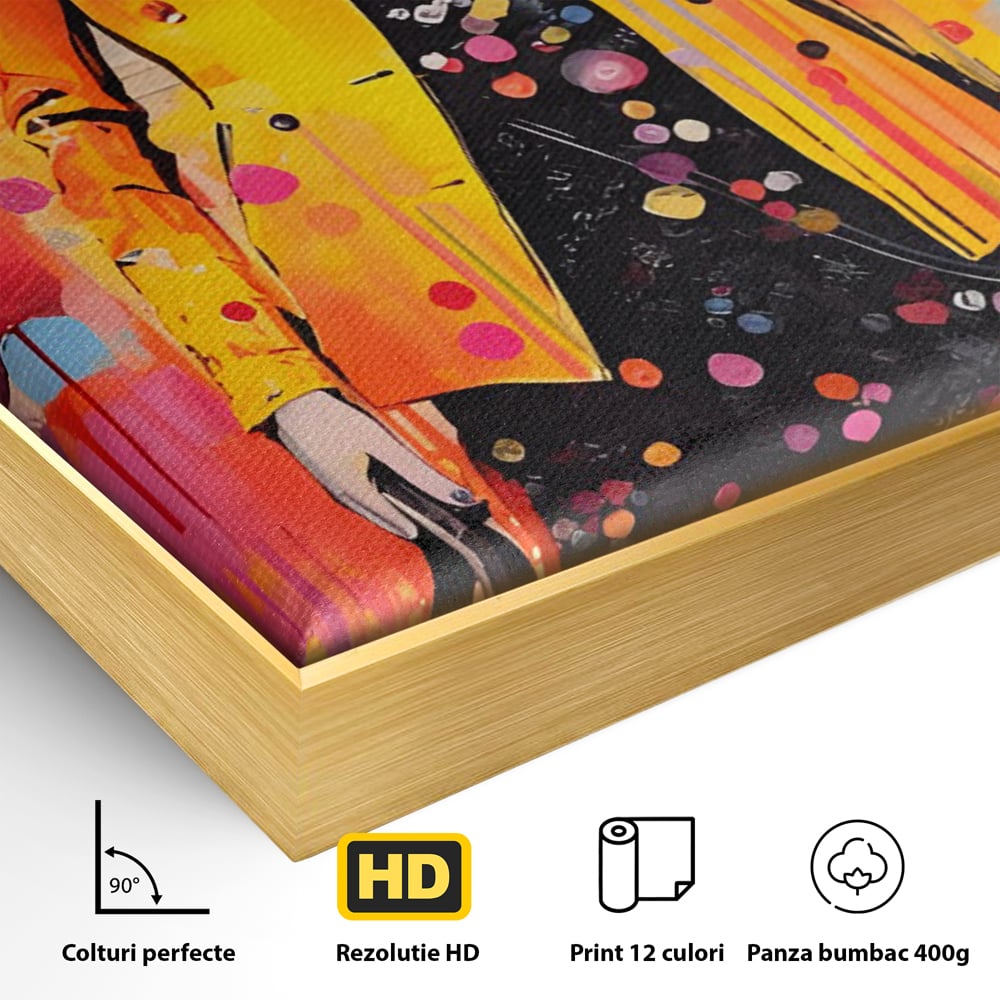 Tablou Canvas Premium LuxCanva® C1111, Paris Fashion Week , Culori, Fashion, Beautiful, Paris, Living Room, Bar, Relaxare, Culori Vibrante