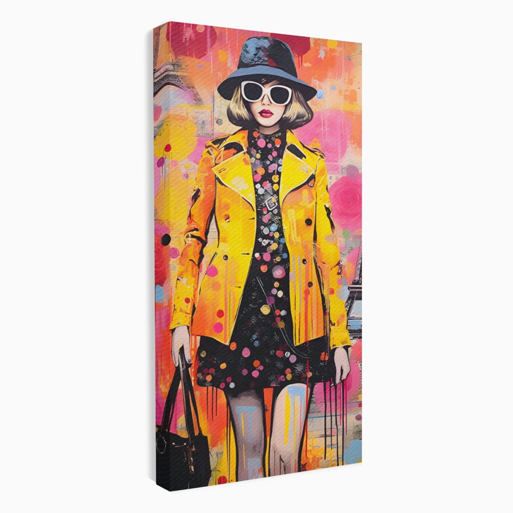 Tablou Canvas Premium LuxCanva® C1111, Paris Fashion Week , Culori, Fashion, Beautiful, Paris, Living Room, Bar, Relaxare, Culori Vibrante