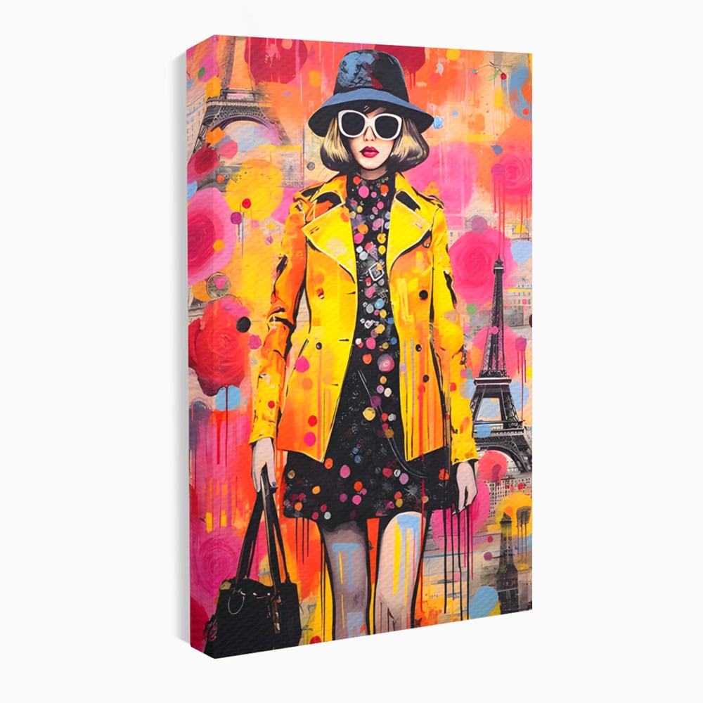 Tablou Canvas Premium LuxCanva® C1111, Paris Fashion Week , Culori, Fashion, Beautiful, Paris, Living Room, Bar, Relaxare, Culori Vibrante