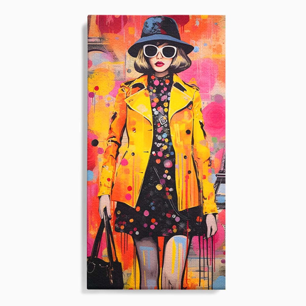 Tablou Canvas Premium LuxCanva® C1111, Paris Fashion Week , Culori, Fashion, Beautiful, Paris, Living Room, Bar, Relaxare, Culori Vibrante