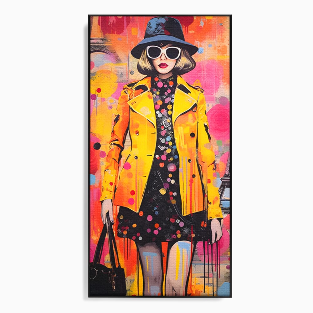 Tablou Canvas Premium LuxCanva® C1111, Paris Fashion Week , Culori, Fashion, Beautiful, Paris, Living Room, Bar, Relaxare, Culori Vibrante