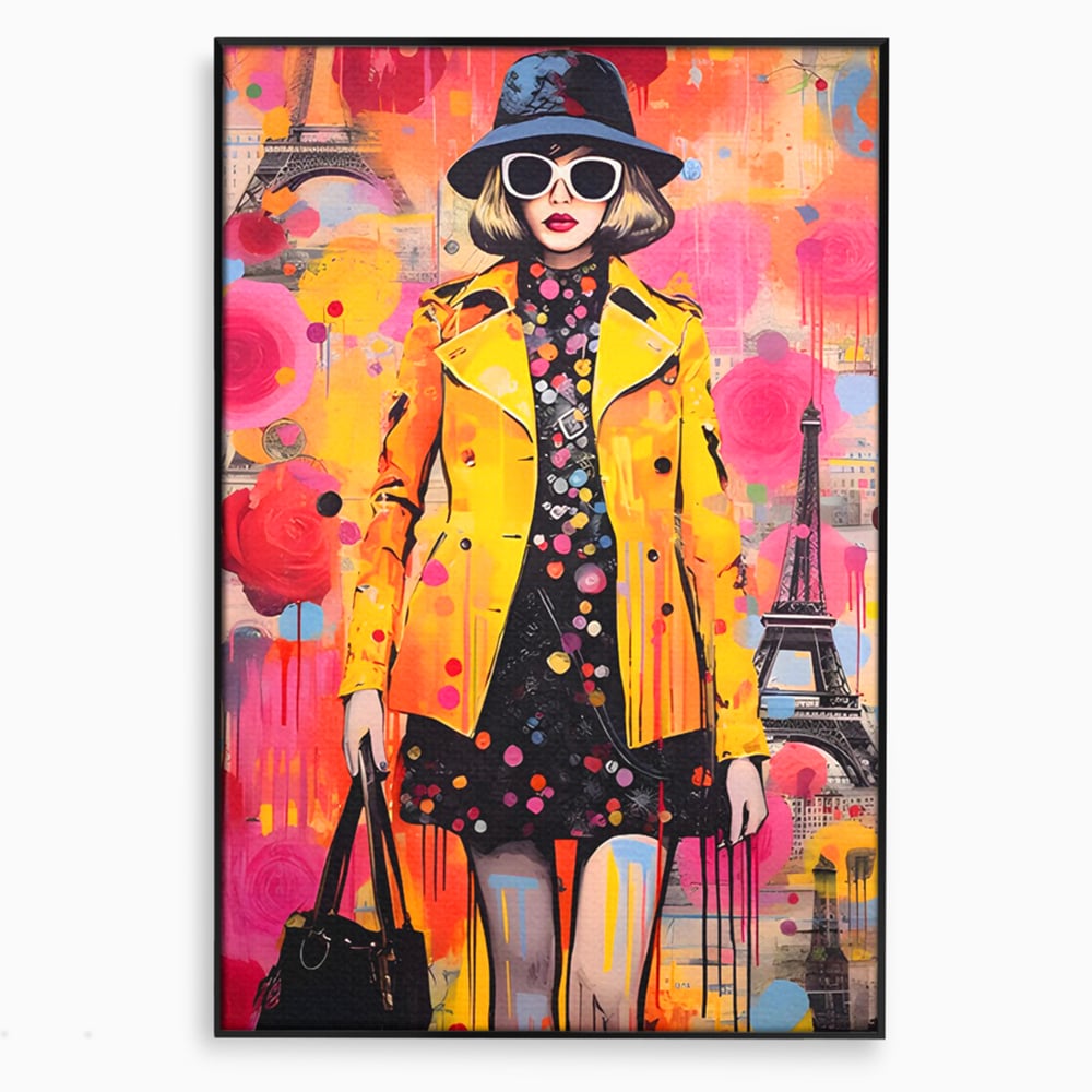 Tablou Canvas Premium LuxCanva® C1111, Paris Fashion Week , Culori, Fashion, Beautiful, Paris, Living Room, Bar, Relaxare, Culori Vibrante