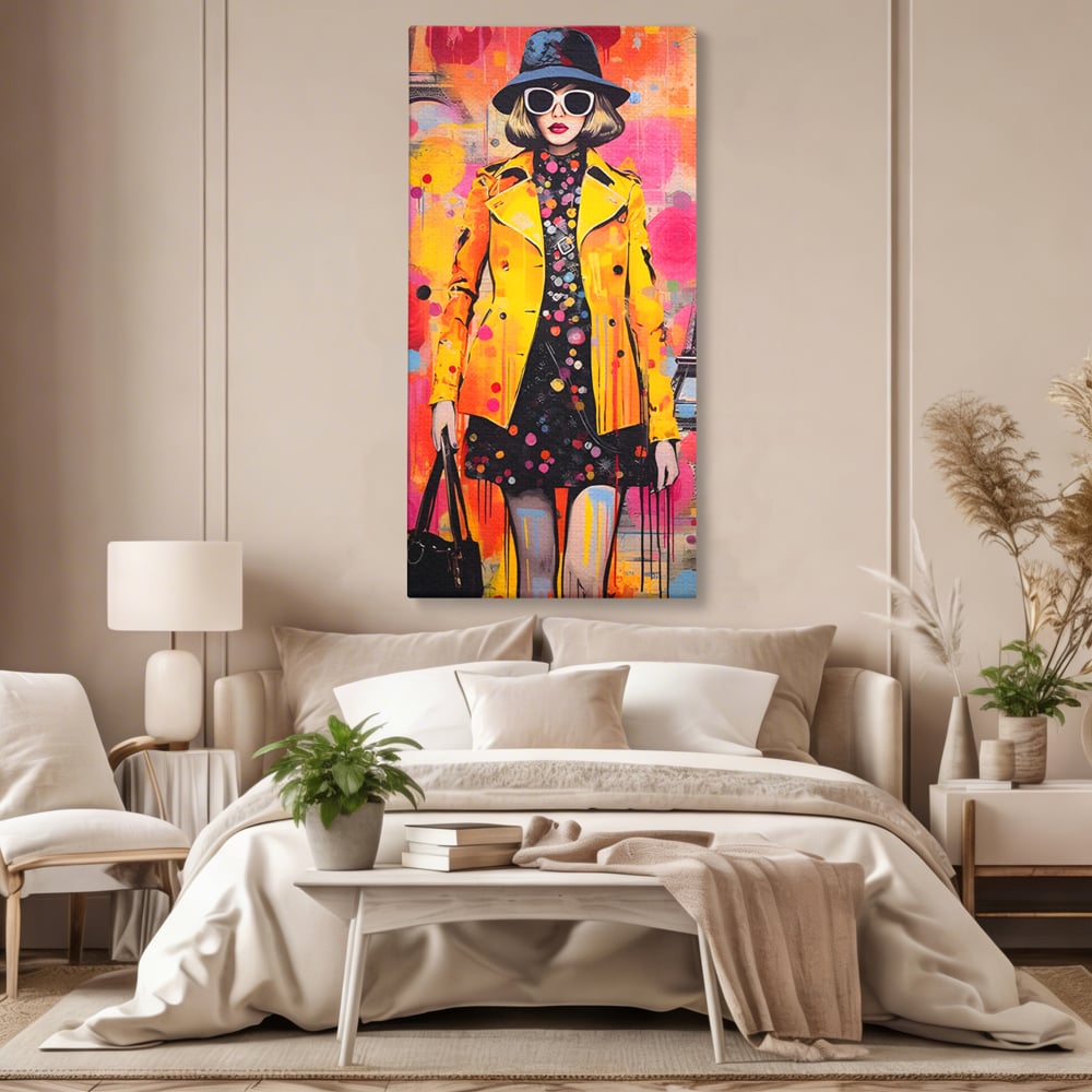 Tablou Canvas Premium LuxCanva® C1111, Paris Fashion Week , Culori, Fashion, Beautiful, Paris, Living Room, Bar, Relaxare, Culori Vibrante