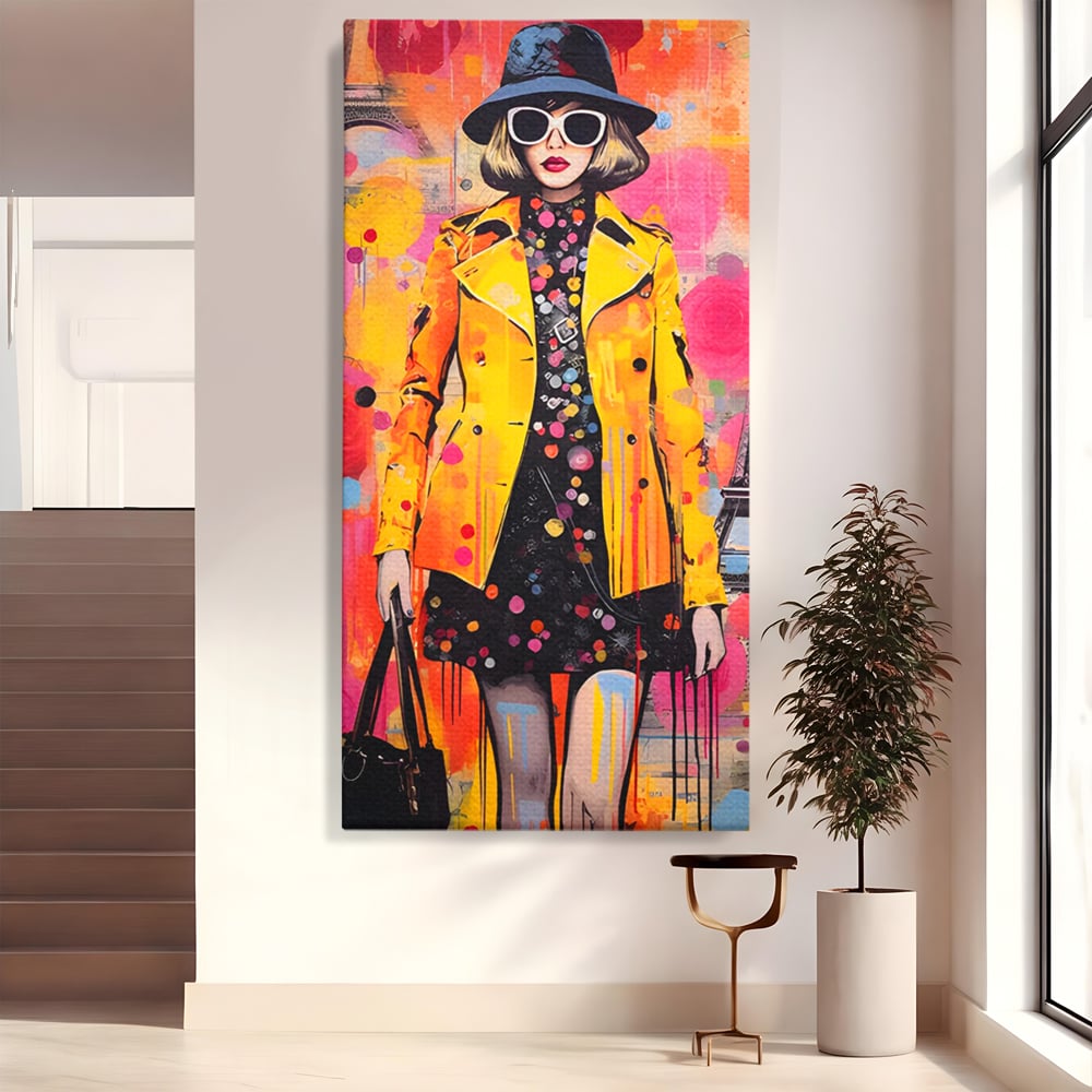 Tablou Canvas Premium LuxCanva® C1111, Paris Fashion Week , Culori, Fashion, Beautiful, Paris, Living Room, Bar, Relaxare, Culori Vibrante