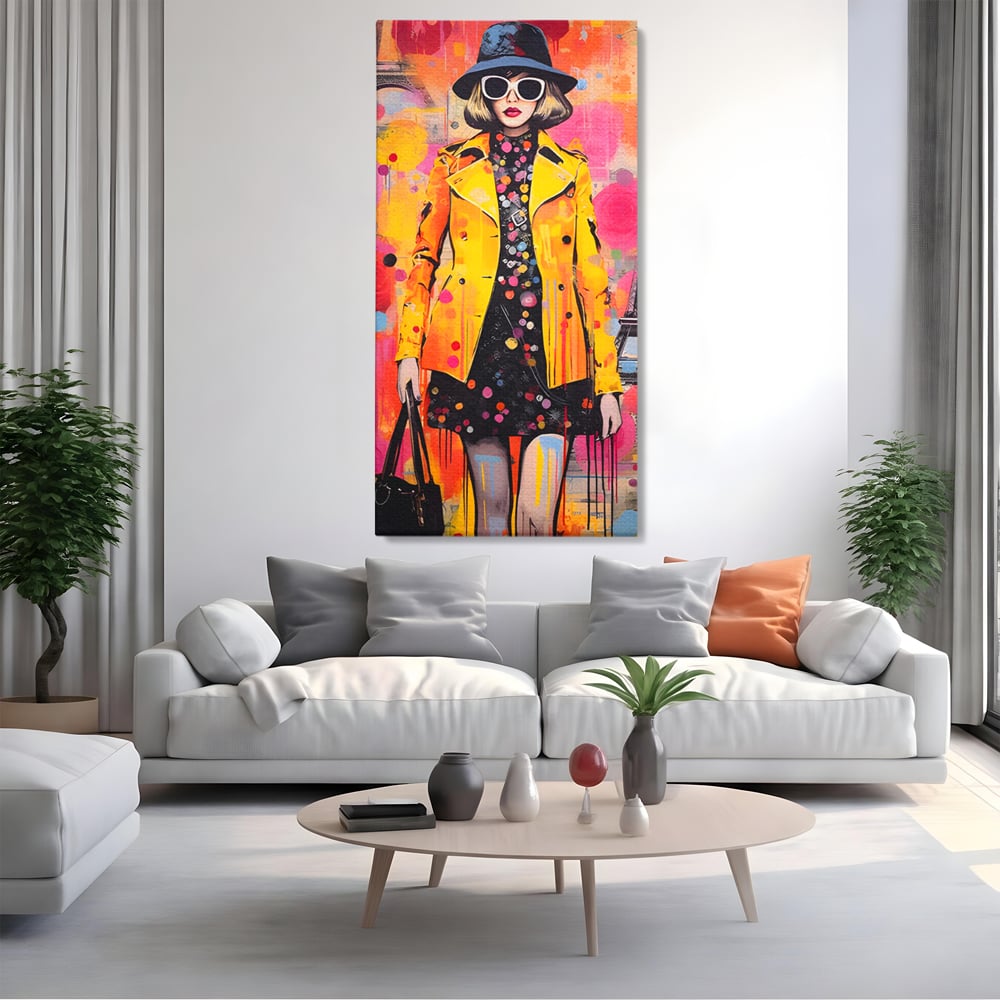 Tablou Canvas Premium LuxCanva® C1111, Paris Fashion Week , Culori, Fashion, Beautiful, Paris, Living Room, Bar, Relaxare, Culori Vibrante