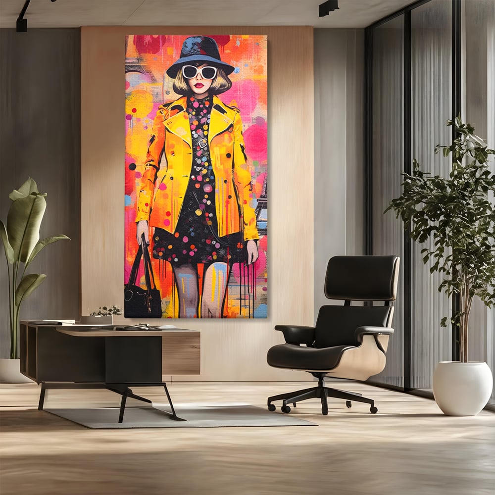 Tablou Canvas Premium LuxCanva® C1111, Paris Fashion Week , Culori, Fashion, Beautiful, Paris, Living Room, Bar, Relaxare, Culori Vibrante