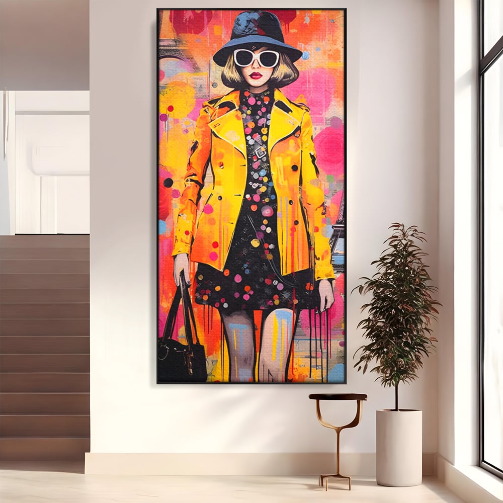 Tablou Canvas Premium LuxCanva® C1111, Paris Fashion Week , Culori, Fashion, Beautiful, Paris, Living Room, Bar, Relaxare, Culori Vibrante