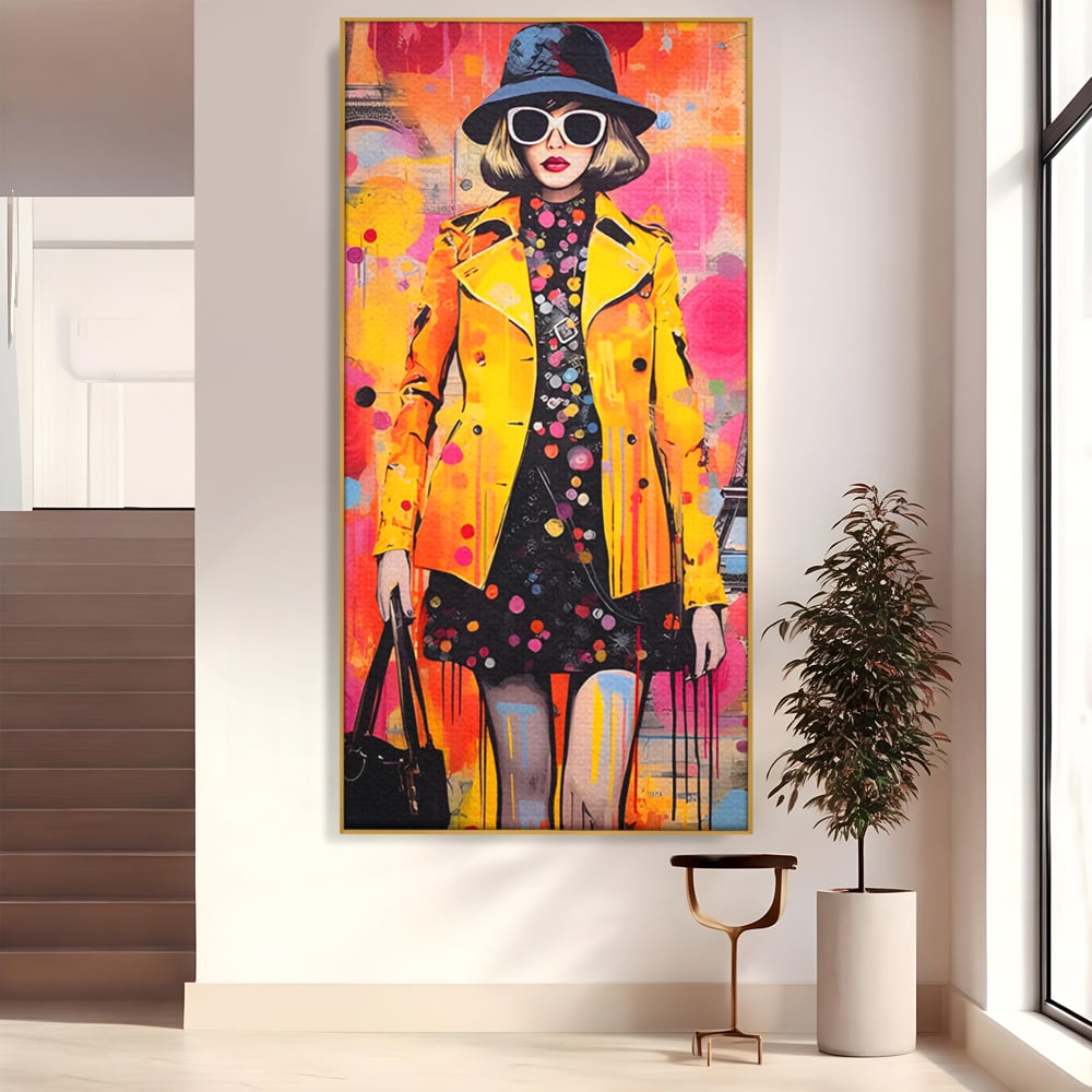 Tablou Canvas Premium LuxCanva® C1111, Paris Fashion Week , Culori, Fashion, Beautiful, Paris, Living Room, Bar, Relaxare, Culori Vibrante