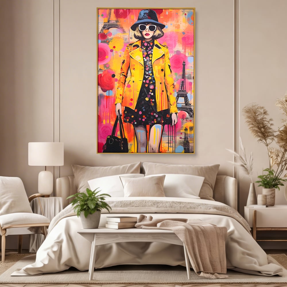 Tablou Canvas Premium LuxCanva® C1111, Paris Fashion Week , Culori, Fashion, Beautiful, Paris, Living Room, Bar, Relaxare, Culori Vibrante